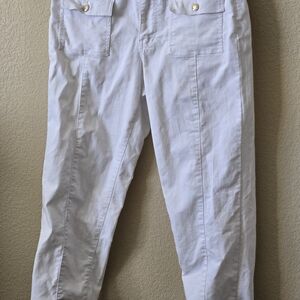 d. jeans White Pants with Gold Accents